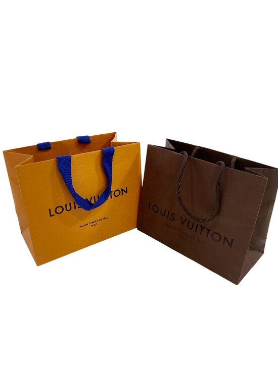 Louis Vuitton Accessories - Authentic Louis Vuitton Boutique Shopping Bags Set of 2 Orange Brown Gift Bags